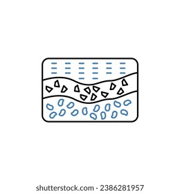 ground concept line icon. Simple element illustration. ground concept outline symbol design.