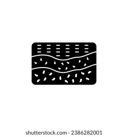 ground concept line icon. Simple element illustration. ground concept outline symbol design.