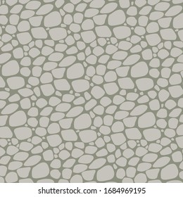 Ground consisting of asymmetrical stones, vector illustration