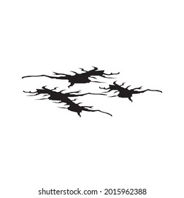 Ground crack top view illustration