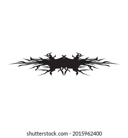 Ground crack top view illustration
