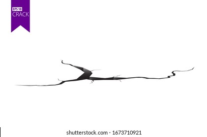 Grietas de tierra. Terremoto y grietas de tierra, efecto agujero, craquelure y textura de pared dañada. Las ilustraciones vectoriales se pueden utilizar para temas como terremoto, accidente, destrucción