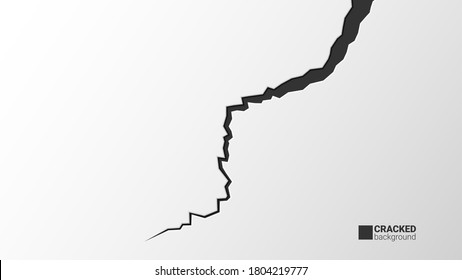 Ground cracks. Earthquake and ground cracks, hole effect, craquelure and damaged wall texture. Vector concept background can be used for topics earthquake, crash, destruction