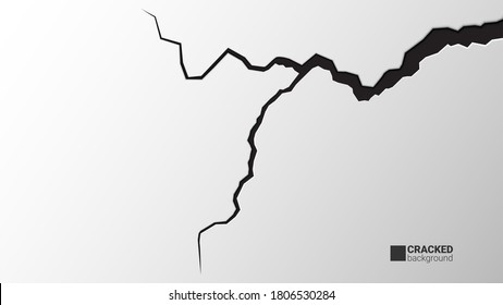 Grietas de tierra. Grietas de terremotos y de tierra, efecto de hoyo, craquelura y textura de pared dañada. El fondo del concepto de vector puede utilizarse para temas como terremoto, accidente, destrucción