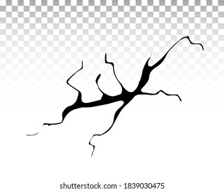 Ground cracks. Earthquake and ground cracks, hole effect, craquelure and damaged wall texture. Vector illustrations for earthquake, crash, destruction