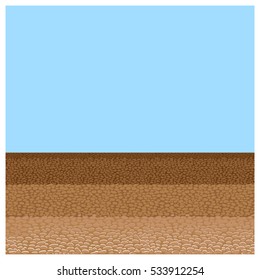 Ground cutaway vector