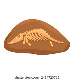 Ground dinosaur sediment icon cartoon vector. Learning biology. Soil mud layer