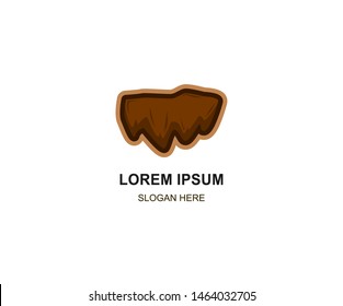 ground element logo with cartoon vector illustration style ready to be used for game items, youtube or other business needs