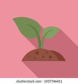 Icono de planta de granja terrestre. Ilustración plana del icono del vector de la planta de la granja terrestre para el diseño web