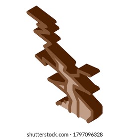 ground fault earthquakes icon vector outline illustration