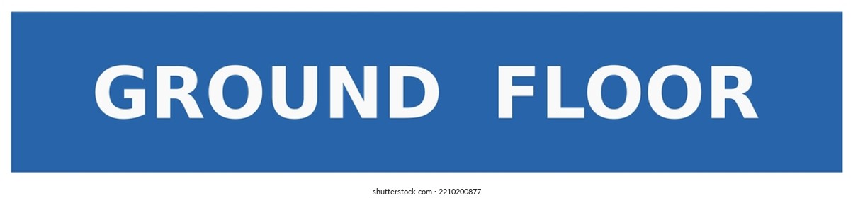 Ground floor sign, car park building vector illustration