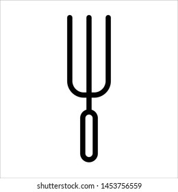 ground fork for farmer vector monocolor, black with background white