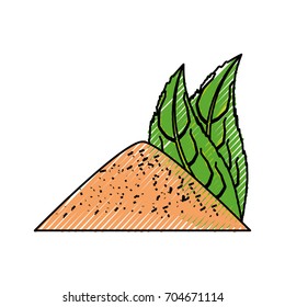 Ground gardening isolated