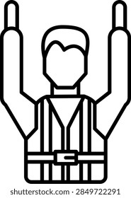 Ground Handler Office Illustration vector Icon Design