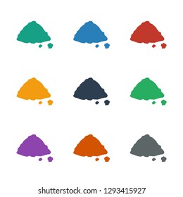 ground heap icon white background. Editable filled ground heap icon from gardening. Trendy ground heap icon for web and mobile.