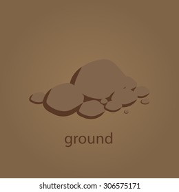 ground icon vector illustration. Template for agriculture logo