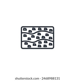 Ground icon. vector.Editable stroke.linear style sign for use web design,logo.Symbol illustration.