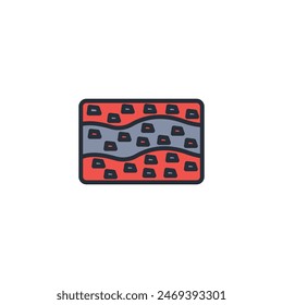 Ground icon. vector.Editable stroke.linear style sign for use web design,logo.Symbol illustration.