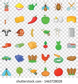 Ground icons set. Cartoon style of 36 ground vector icons for web for any design