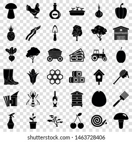 Ground icons set. Simple style of 36 ground vector icons for web for any design