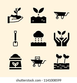 ground icons set. water cycle, sprout and sprout and other vector icons for graphic design and web