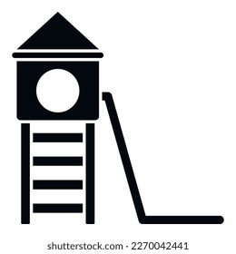 Ground kid slide icon simple vector. Water park. Child recreation