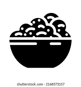 Ground Meat Glyph Icon Vector. Ground Meat Sign. Isolated Symbol Illustration