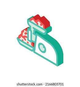 Ground Meat Isometric Icon Vector. Ground Meat Sign. Isolated Symbol Illustration