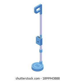Ground metal detector icon. Isometric of ground metal detector vector icon for web design isolated on white background