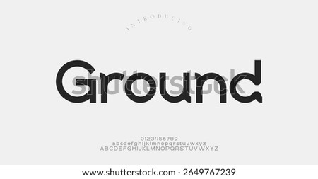Ground modern stylish small alphabet letter logo design