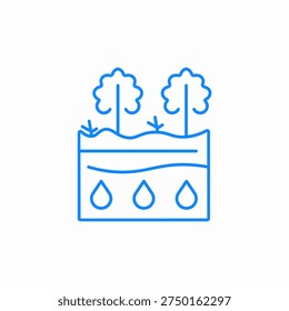 ground moisture icon sign vector