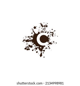 ground mud with the concept of the letter C

