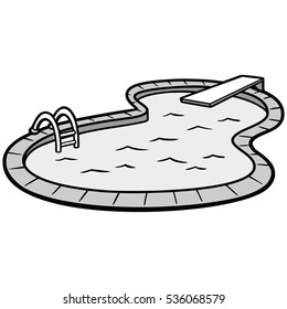 In Ground Pool Illustration