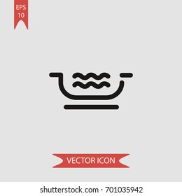 In ground pool vector icon illustration symbol