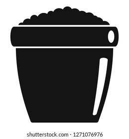 Ground pot icon. Simple illustration of ground pot vector icon for web design isolated on white background