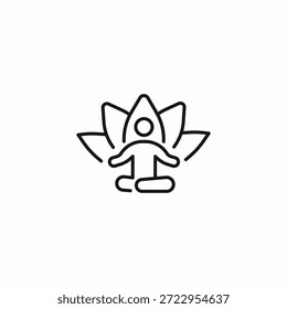 Vector de signo de icono de relajación de tierra