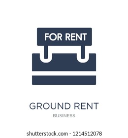 Ground rent icon. Trendy flat vector Ground rent icon on white background from Business collection, vector illustration can be use for web and mobile, eps10