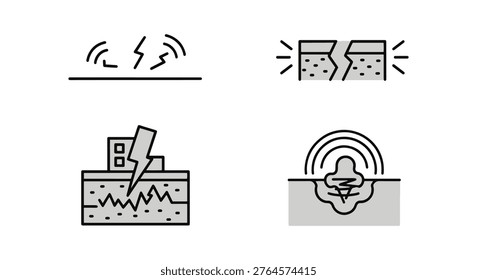 Ground Shake Line art vector modern abstract decorative