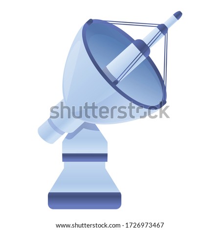 Ground space antenna icon. Cartoon of ground space antenna vector icon for web design isolated on white background