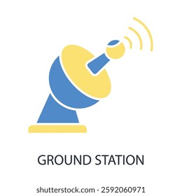 ground station icon. vector.Editable stroke.linear style sign for use web design,logo.Symbol illustration.
