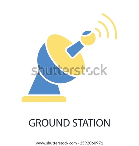 ground station icon. vector.Editable stroke.linear style sign for use web design,logo.Symbol illustration.
