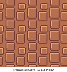 Ground Or Stone Texture Tile Seamless Pattern, For Pixel Art Style Game, Vector Illustration