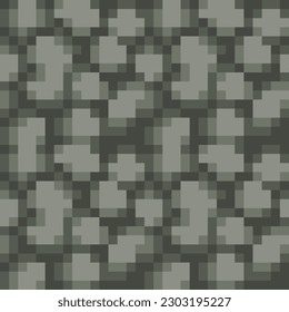 Patrón transparente de textura de tierra o piedra, para juego de estilo de arte de píxeles, ilustración de vector aislado de 8 bits.