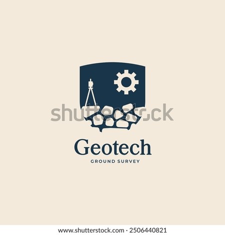 Ground surface topography land survey modern logo design concept. Vector icon, sign, symbol illustration