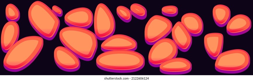 Ground texture with stones for game development in casual cartoon style