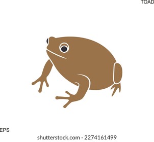 Ground toad logo. Abstract ground toad on white background. Toad