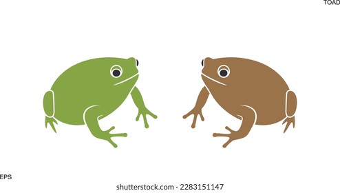 Ground toad logo. Abstract ground toad on white background. Toad