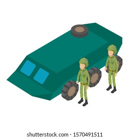 Ground Troops Icon. Isometric Illustration Of Ground Troops Vector Icon For Web