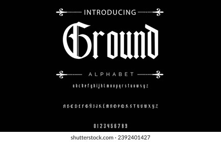 Ground Vintage tattoo font. Font for the tattoo studio logos, alcohol branding, and many others in retro style.