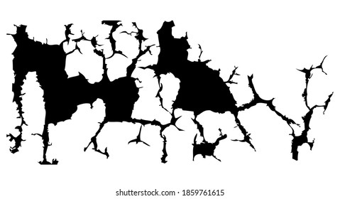 Ground or wall cracks. Flat style vector illustration.